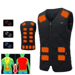 LinkMejor HV-20 Uniex Smart Electric Heated Vest, 20 Heating Areas, Washable, USB & DC Rechargeable,  Winter Soft Thermal Outdoor Inner Warm Jacket