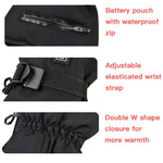 LinkMejor Winter Heated Gloves Motorcycle Waterproof Gloves Heated Heating Warm Work Gloves Thermal Heated Outdoors Cycling Ski Gloves Battery Heated Gloves