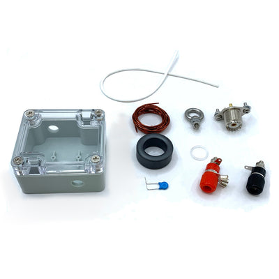 LinkMejor HF Antenna Balun Balanced-Unbalanced Converter DIY Kit Waterproof Transparent Case 1.2m Enameled Wire for Custom Impedance Ratios for HAM Radio