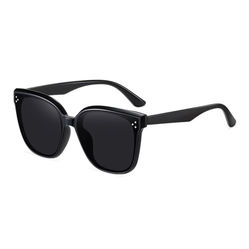 Stylish Oversized Black Sunglasses for Men Women UV400 Protection Anti-glare Eyewear for Daily Travel Driving