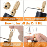 LinkMejor Electric Drill High Concentricity Rotary Tool ABS Material 36V Safe Multipurpose Drill Bits Lightweight Portable DIY Jewelry Crafts Nail Art