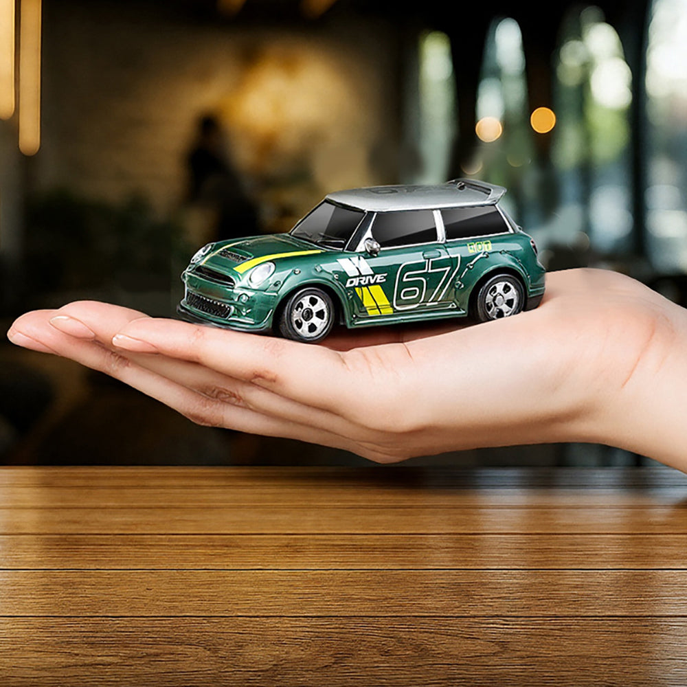 LinkMejor KF33 RTR 1/64 2.4G 4WD Mini Drift RC Car Sports LED Light High Speed On-Road Micro Racing Remote Control Vehicles Models Desktop Ornaments Toys