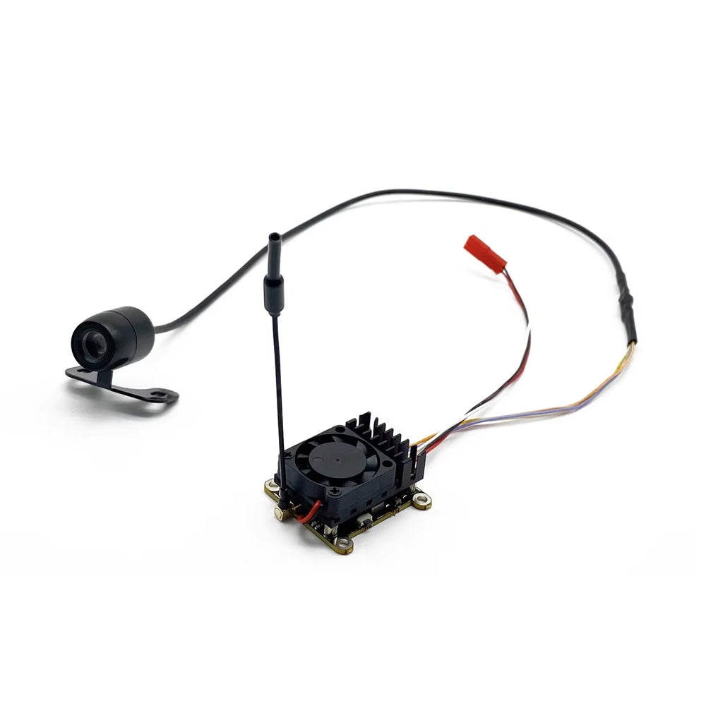LinkMejor S1232T 5.8GHz 48CH 2W VTX FPV Camera VTX AIO with 170° Waterproof Lens 200mW 500mW 1W 2W Power Built-in Mic Fan SmartAudio MMCX 7-32V 30.5x30.5mm FPV Parts for FPV Drone RC Drone Car Boat Drone FPV