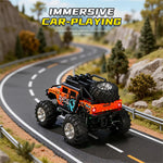 LinkMejor HG4-457 RTR 1/64 2.4G RWD Mini H1 Alloy RC Car Off-Road Truck LED Light Three Speed Support App Remote Control Vehicles Models Pocket Toys Desktop Collection Gift For Boys