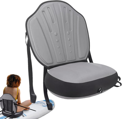 LinkMejor Detachable Kayak Seat with Back Support Inflatable Paddle Board Adjustable Seat Boat Accessories for Kayaking Fishing Canoe