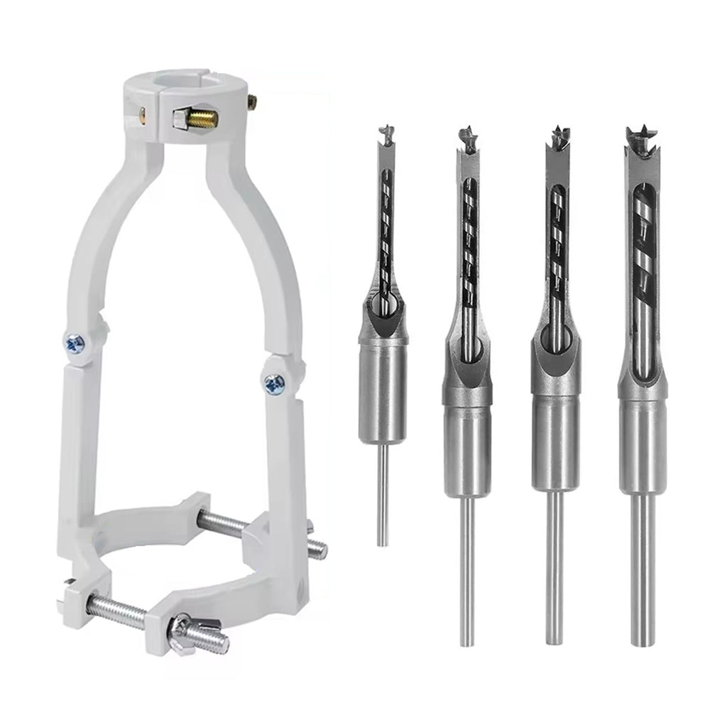 Square Hole Drill Bit Adapter Drill Bit Fixing Bracket Professional Attachment Joint Mortiser Bit for Woodworking Tools
