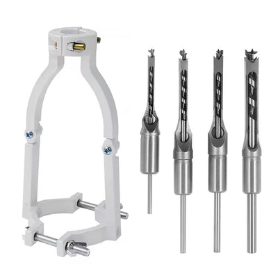 Square Hole Drill Bit Adapter Drill Bit Fixing Bracket Professional Attachment Joint Mortiser Bit for Woodworking Tools