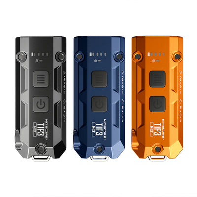 LinkMejor TIP3 720LM Mini LED Keychain Flashlight USB-C Rechargeable 3 Colors Temperature IP54 Water EDC Tactical Light