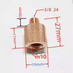 M10 to 3/8 Adapter Nickel Plated Copper Connector Compatible with JPC12 Short Wave Antenna Accessories for Optimal Connection