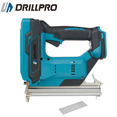 Drillpro Brushless F30 18V Electric Nail Gun Compatible with Mak Battery High Power Cordless Design Ideal for Wood Inlaying and Furniture Manufacturing 100 Nails Included