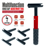 4-in-1 Multifunction Hinge Gap Adjustment Tool High Quality Steel Non-Slip Grip Includes 9mm 13mm 15mm 18mm Ideal for Door Alignment Repair and Gap Correction