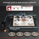[US Direct]Refurbished ATOMSTACK A10 PRO V2 12W CO2 Laser Engraving Machine with Auto Air Assist 400x400mm Area 0.01mm High Precision Laser Engraving Machine for Wood and Metal Dark Acrylic Glass