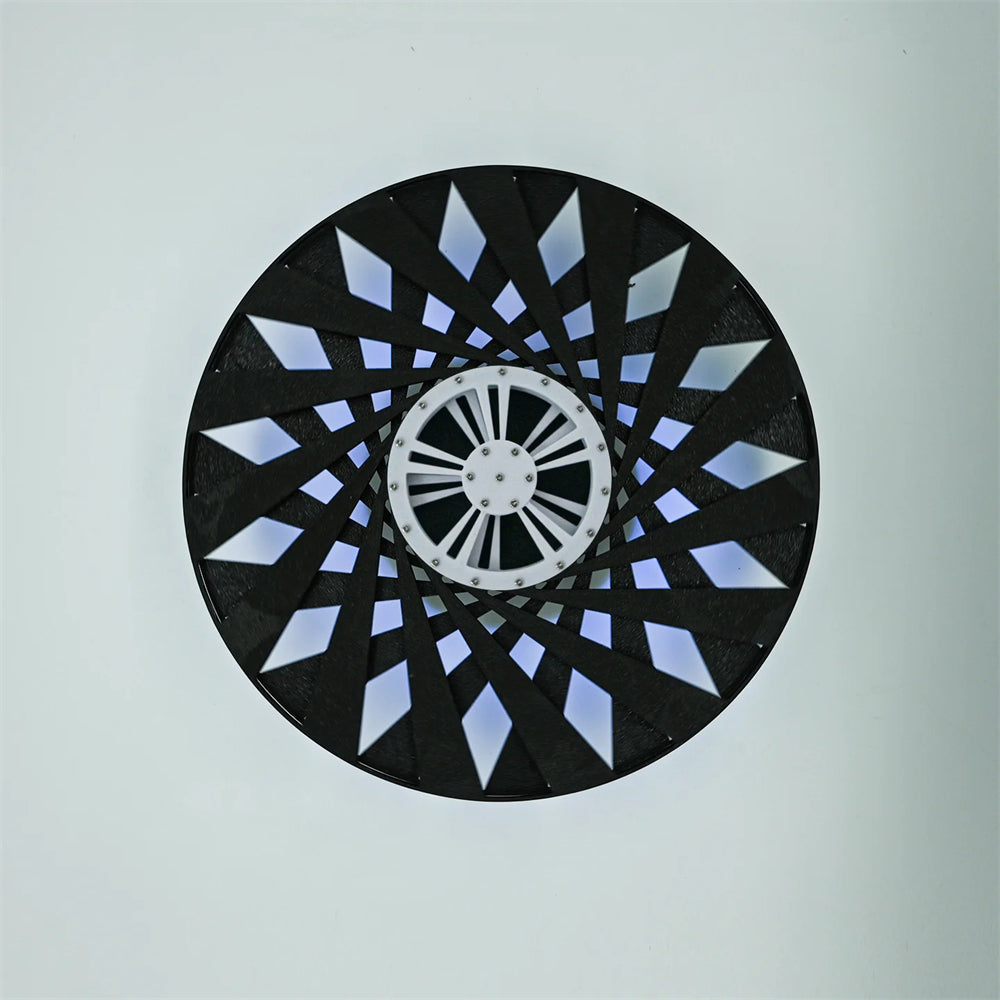 LinkMejor Time Travel Visual Arts Creative Desktop Ornaments LED Spiral Art Wall Light