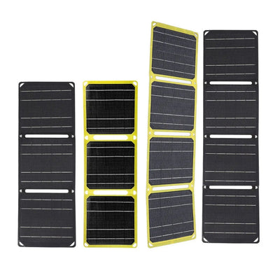 Outdoor Powerful Flexible Solar Panel 5V 28W Portable Battery Mobile Phone Charge PD 9V 12V for USB-A+USB-C Cells Power Bank