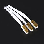 LinkMejor 3Pcs Nozzle Cleaning Brushes Copper Wire Rust Remover Industrial Wire Brush Set for 3D Printer Hot Bed Machinery Metal Parts