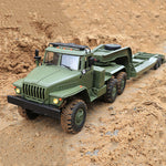 LinkMejor B36-3 Ural 1/16 2.4G 6WD RTR Rc Car Military Truck With Trailer Rock Crawler Vehicle Models Toy Proportional Control