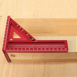 LinkMejor 3D Multi-Angle Framing Square Measuring Ruler Adjustable 0-180 Degree Protractor Aluminum Alloy Anodized Surface Carpenter Triangle Ruler Measurement Tool Marker