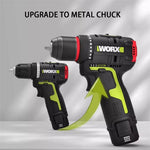LinkMejor WU130X Cordless Electric Screwdriver Drill 12V Brushless Motor High Torque 40Nm Compact Lightweight Power Tool for Metalworking Wood Concrete Steel