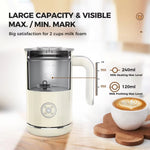 LinkMejor MK-202 4-in-1 Electric Milk Frother Frothing Foamer Chocolate Mixer Cold/Hot Latte Cappuccino Fully Automatic Milk Warmer