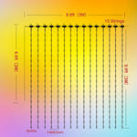 LinkMejor Smart RGB LED Curtain Light Strings Bluetooth APP Control Remote Control IP68 Waterproof Holidays Wedding Decorations