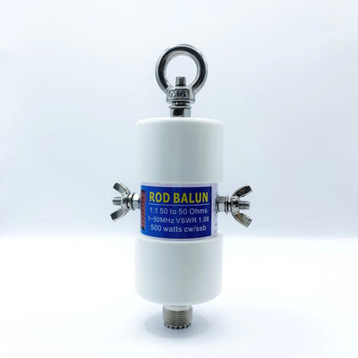 HF Balun 160m-6m Bands 1.8-50MHz 500W Waterproof 1:1 Universal Voltage Balun for Shortwave Antenna Balun 87*45mm