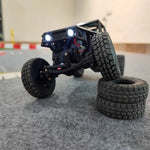 LinkMejor 18499 RTR 1/18 2.4G 4WD RC Car Rock Crawler Pipe Rack Off-Road Climbing Truck LED Light Full Proportional Vehicles Models Straight Bridge Axle Toys
