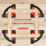 Woodworking 90° Corner Frame Clamp Adjustable Expandable Quick-Lock ABS Plastic Picture Framing Woodworking Tool for Precise Angle Positioning and Efficient Operation