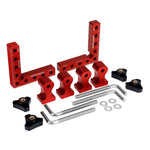 LinkMejor 6PCS Woodworking Upgrade Right Angle Positioning Clamp Precision 90 Degree Clamping Square L-Shaped Auxiliary Fixture Splicing Board Carpenter Square Ruler Woodworking Tool