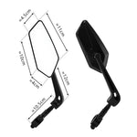 LinkMejor 1 Pair Bicycle Rearview Mirror 360° Rotation Anti-glare HD Wide Range Bike Handlebar Reflector Mirror for MTB Motorcycle E-bike