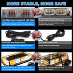 48 LED Magnetic Emergency Strobe Lights Roof Top Car Safety Warning Flashing Light 12V/24V Amber Stroboscopes Trucks Police Lamp