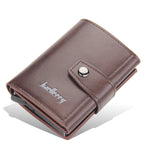 Men's RFID Blocking Trifold Auto Pοp-up Cards Holder Aluminum Box Men Buckle Coin Purse Money Clip