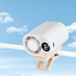 X30 Refrigeration Clip Fan Semiconductor Ice Cooling Turbo Motor 18000 RPM 1800mAh 5W Stepless Speed Smart Display 360 Degree Rotation