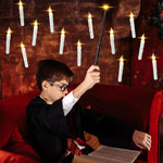 12 Pack Magic Candle Lights Halloween Birthday Party Decor  Remote Control Candle Glossy With Magical Wand