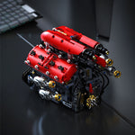 LinkMejor T5011 V8 Turbo Engine Building Blocks Brick Assembly Kit Science Discovery Toys Christmas Gifts