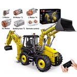 Mould King 17036 RC Backhoe Loader Technical Truck Engineering Car MOC Building Block Brick Assembly Kit Support Remote Controll APP Controll for Children Birthday Gift