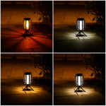 Solar Camping Lantern Portable 4-in-1 Outdoor LED Light With Tripod IPX4 Waterproof USB-C & Solar Powered Ambience