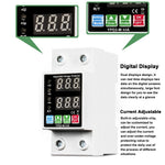 40A 63A Rated Current Automatic Reclosing Protector with Overvoltage Undervoltage Overcurrent Protection Real-Time Dual Digital Display Adjustable Current 230-280V Voltage Protection