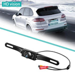 720 HD Backup Camera Rear View License Plate Reverse Camera Universal for Pickup Truck Car SUV 149° Angle Night Vision Waterproof