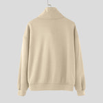 LinkMejor Mens Solid Color Scarf Neck Pullover Hoodie Fashion Men Long Sleeve Top Clothing Comfortable