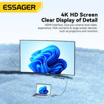 Essager 11 in 1 Type-C Docking Station 3*USB 3.2 Gen1 5Gbps HDMI 4K@30HZ VGA RJ45 1000Mbps PD Charger USB Hubs 100W For Macbook Air Pro Adapter Splitter