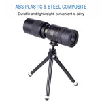 IPRee 10-300x40 Zoom Telescope HD 4K Portable Strong Long Range Professional Monocular BAK4-Prisms For Hunting Camping