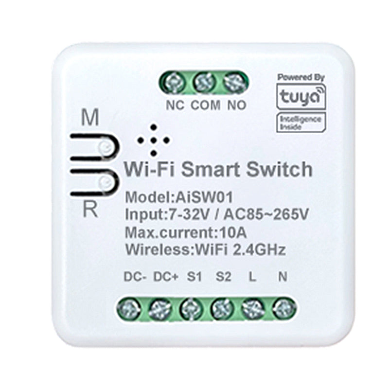 Tuya Smart WiFi/Zigbe Switch Module 10A Dry Contact Inching Mode for Motor Mini Relay App Timer Remote Voice Control with Alexa Google Home