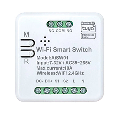 Tuya Smart WiFi/Zigbe Switch Module 10A Dry Contact Inching Mode for Motor Mini Relay App Timer Remote Voice Control with Alexa Google Home
