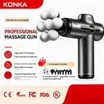 LinkMejor V1B 7-Head Professional Massage Gun with 9 Massage Heads & LCD Display 99 Speed Levels Adjustable Quiet Operation Portable Muscle Massager for Home Use