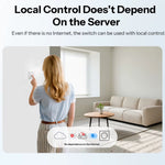 LinkMejor MINI-RBS-E Fusion Series Matter Over WiFi Smart Roller Shutter Wall Switch Orb-RBS Works with Google Home Alexa Apple Home