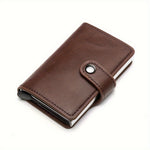 Automatic Elastic Credit Card Holder Mens Wallet Double Layer Aluminum Alloy Credit Card Holder Fashion Simple Metal Credit Card Holder