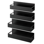 4pcs Magnetic Storage Rack with Hooks Punch-Free Household Kitchen Refrigerator Washing Machine Side Hanging Storage