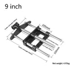 LinkMejor Heavy Duty Ductile Cast Iron Bench Vise 6-3/8" Jaw Width 4-1/2" Max Opening Quick Release Industrial Workbench Clamp for Drill Press