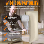 Extra Large Table Saw Dust Collection Bag Fits 10 Inch Table Saws with 2.5 Inch Dust Port