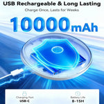 Elfeland 16cm Rechargeable Ceiling Light Wireless RGBW Bathroom Light with 16 Colors IP65 Water Resistant 10000mAh Battery Remote & Touch Control Magnetic Mount
